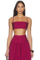 Poplin Crop String Top