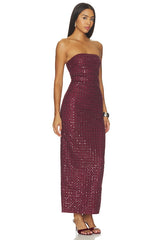 Beaded Maxi Tube Dress