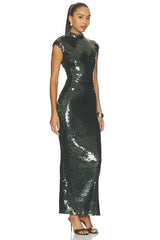 Sequins Maxi Train Dress