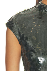 Sequins Maxi Train Dress