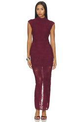 Flower Mesh Maxi Dress