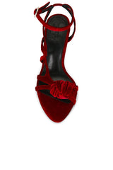 High Heel Velvet Sandal