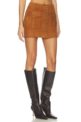Suede Mini Skirt