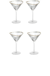 Aperitivo Triangular Martini Glasses Set Of 4