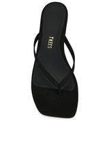 Julia Square Toe Suede Flip Flop