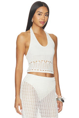 Sellia Pointelle Halter Top