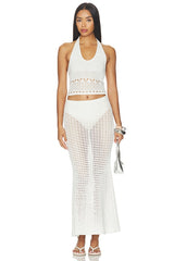 Sellia Pointelle Halter Top