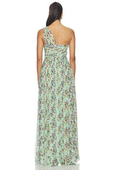 Aureline Silk One Shoulder Gown