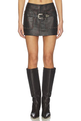 Low Rise Buckle Skirt