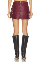Concho Leather Skirt
