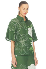 Floral Bell Sleeve Shirt