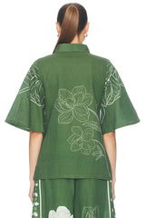 Floral Bell Sleeve Shirt