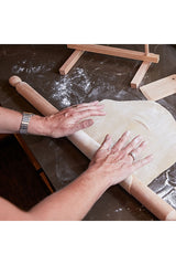 Beechwood Long Rolling Pin & Pasta Scraper
