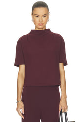 Draped Funnel Neck Top