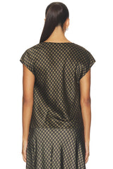 Ombre Plaid On Cowl Neckcap Sleeveless Blouse