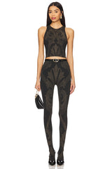 X Etro Metallic Jacquard Crop Top