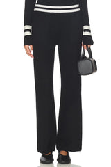 Cashmere Striped Wide Leg Pant