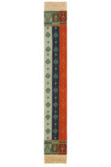 Printed Silk Fringe Neck Scarf