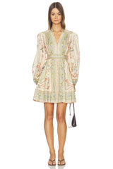 Roselight Plunge Mini Dress
