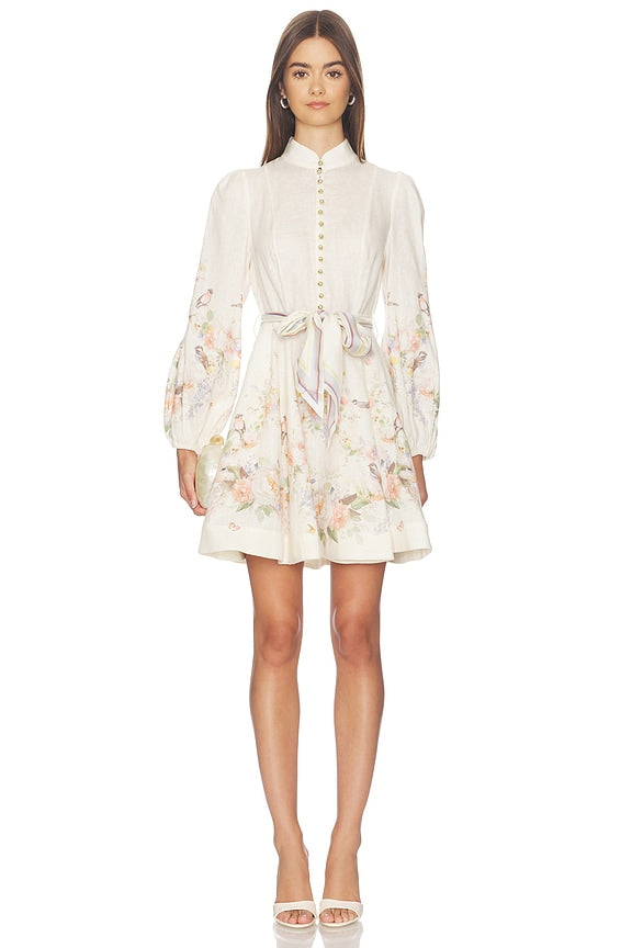 Valiant Button Mini Dress