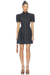 Denim Corset Mini Dress