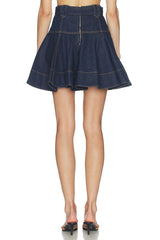 Denim Cargo Mini Skirt