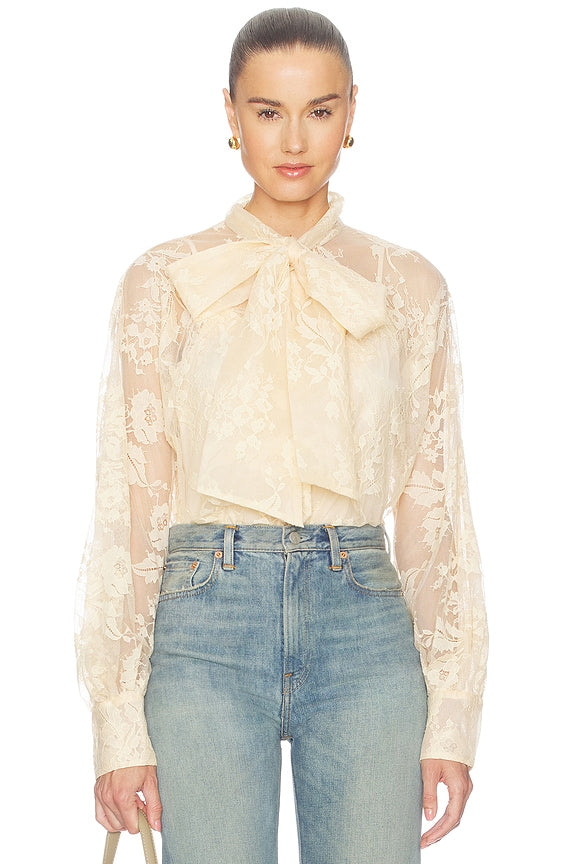 Valiant Lace Pussybow Blouse