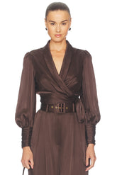 Silk Wrap Top