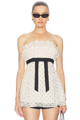 Pleated Frill Cami Top
