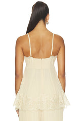 Pleated Lace Cami