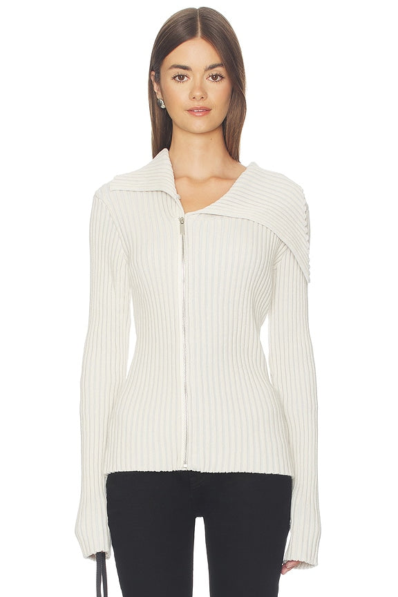 Rib Zip Knit