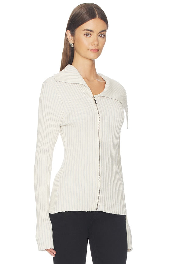 Rib Zip Knit