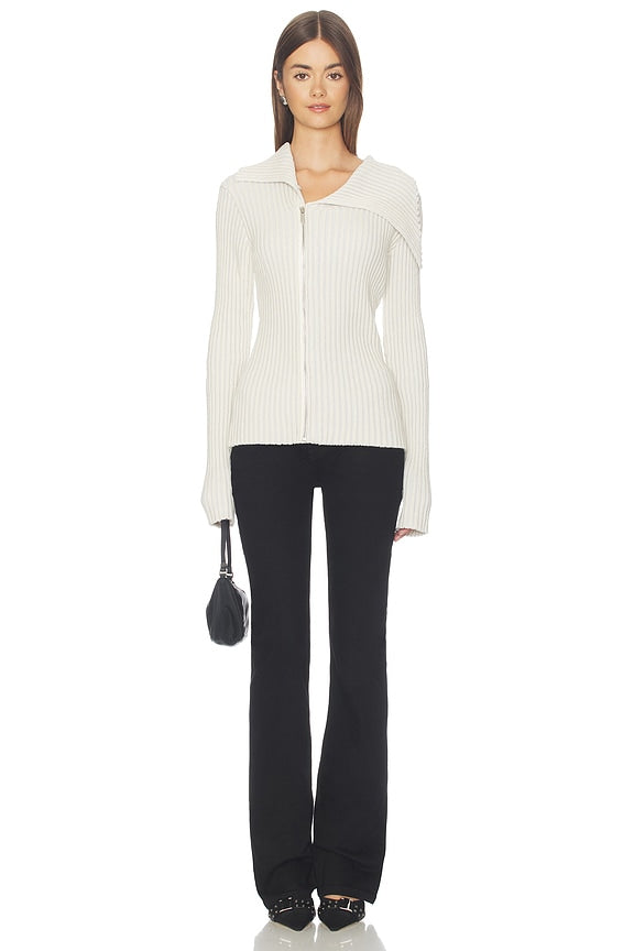 Rib Zip Knit