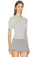 Georgie Elbow Sleeve Button Down Cardigan