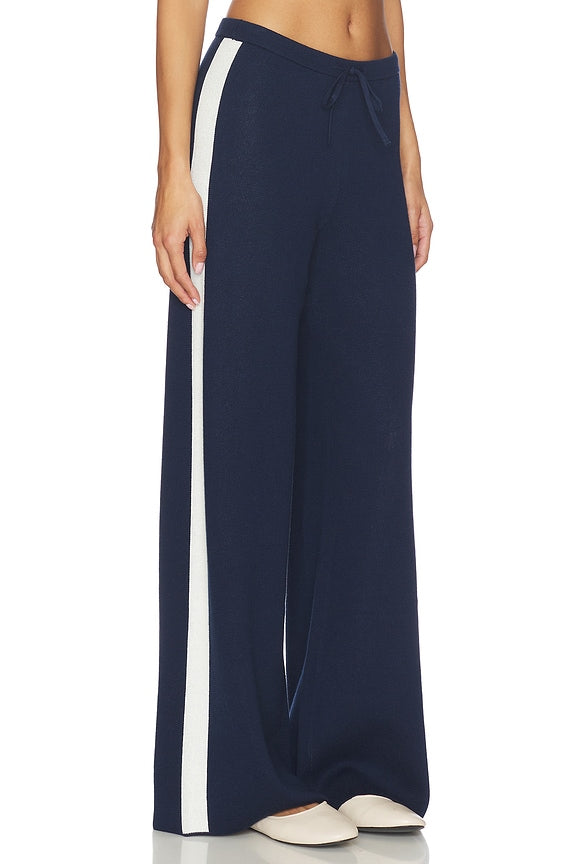 Merritt Drawstring Striped Wide Leg Pant