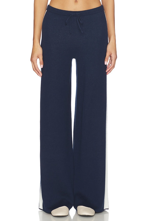 Merritt Drawstring Striped Wide Leg Pant