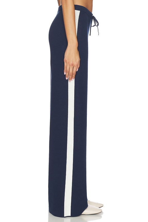 Merritt Drawstring Striped Wide Leg Pant