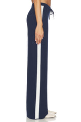 Merritt Drawstring Striped Wide Leg Pant