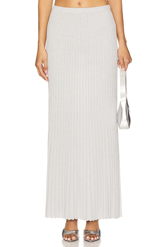 Spencer Lurex Pleated Maxi Skirt