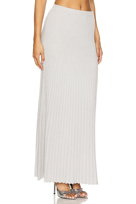 Spencer Lurex Pleated Maxi Skirt