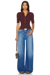 Ginny Short Sleeve Johnny Collar Top