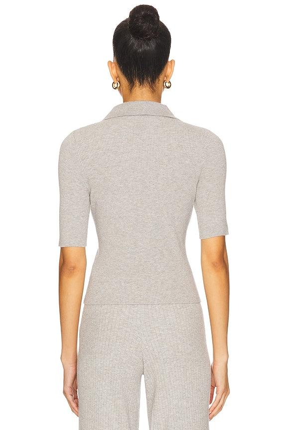 Ginny Short Sleeve Polo Collar Top