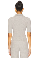 Ginny Short Sleeve Polo Collar Top