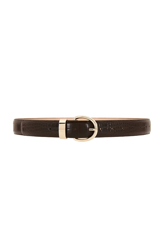 Polished Croc Embossed Belt