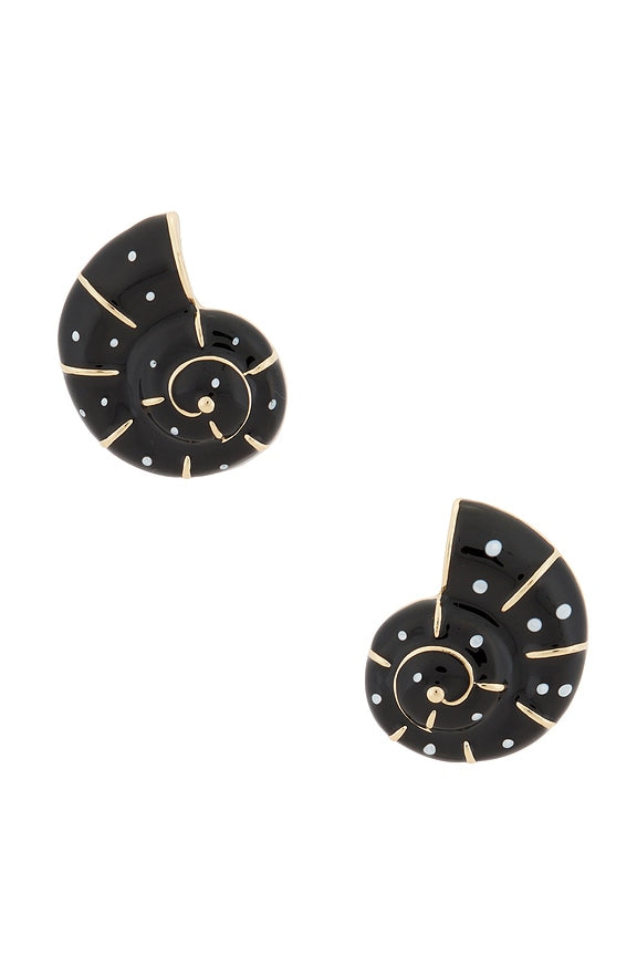 Spiral Shell Stud Earrings