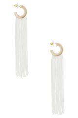 Long Flowing Tassels Hoop Earrings