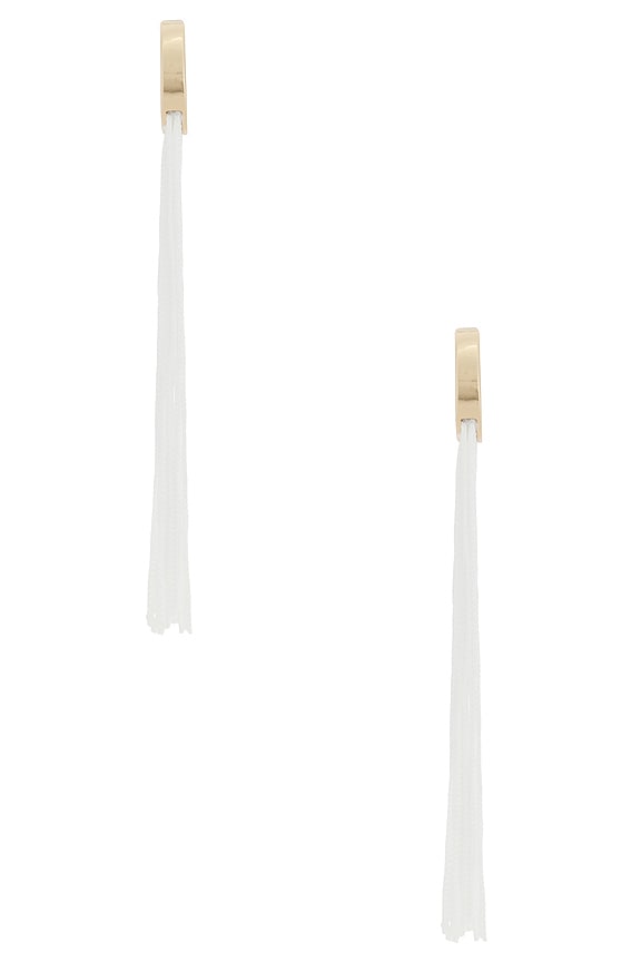 Long Flowing Tassels Hoop Earrings