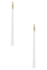Long Flowing Tassels Hoop Earrings
