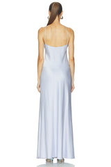 Halter Slip Gown With Flower