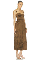 Pleated Bustier Dress